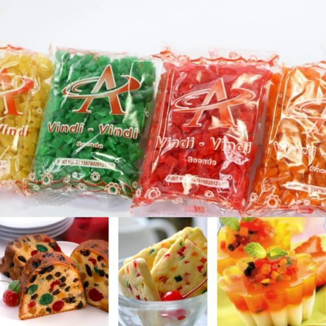 Sukade warna warni vindi vindi topping kue bolu topping