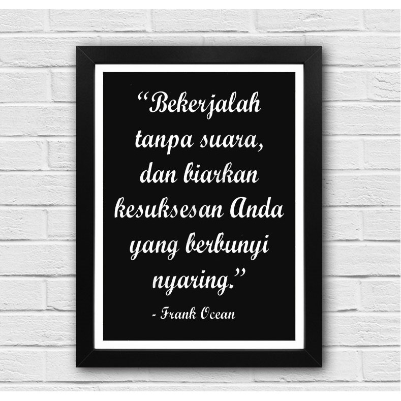 PAJANGAN DINDING TIPOGRAFI KATA MUTIARA K.96 Dekorasi Hiasan Kantor