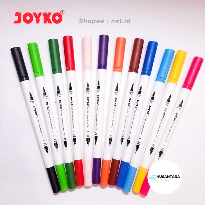 Joyko Brush Pen Double tip Satuan / Joyko Brushpen
