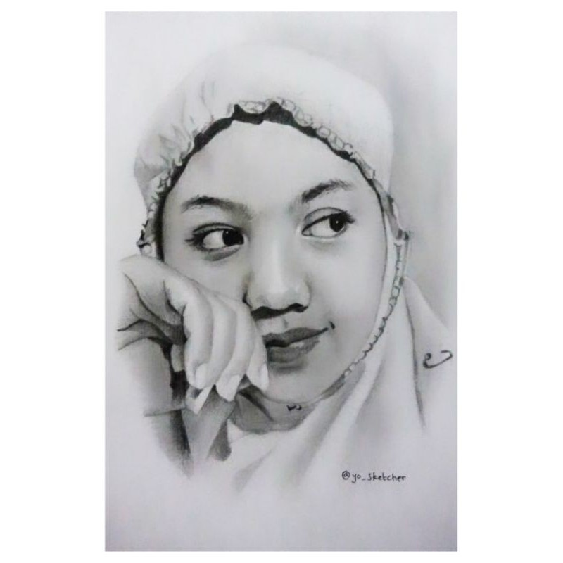 Jual Lukisan Wajah Simple Hitam Putih Indonesia|Shopee Indonesia 800_X_800_jpg