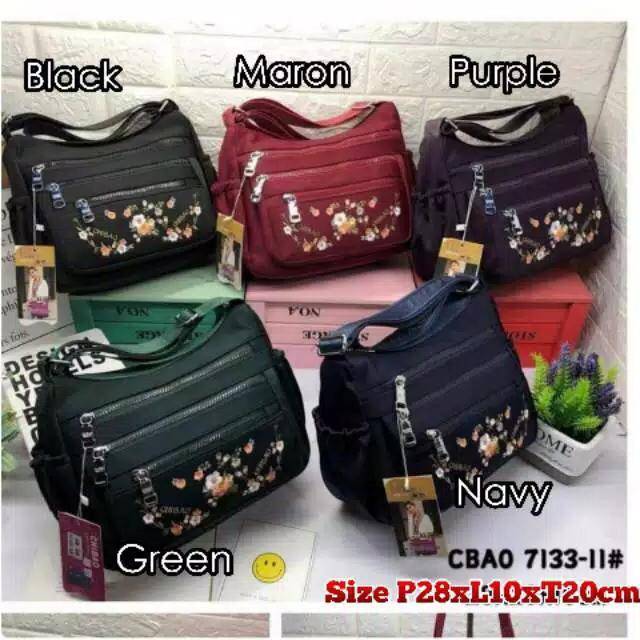 Tas Selempang Wanita Bordir Bunga Chibao 7133 Shopee Indonesia Import