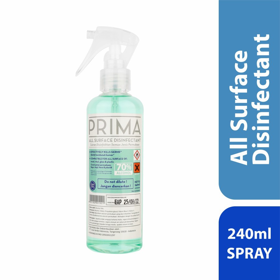 Jual PRIMA PROTECT All Surface Disinfectant 240ml Shopee Indonesia