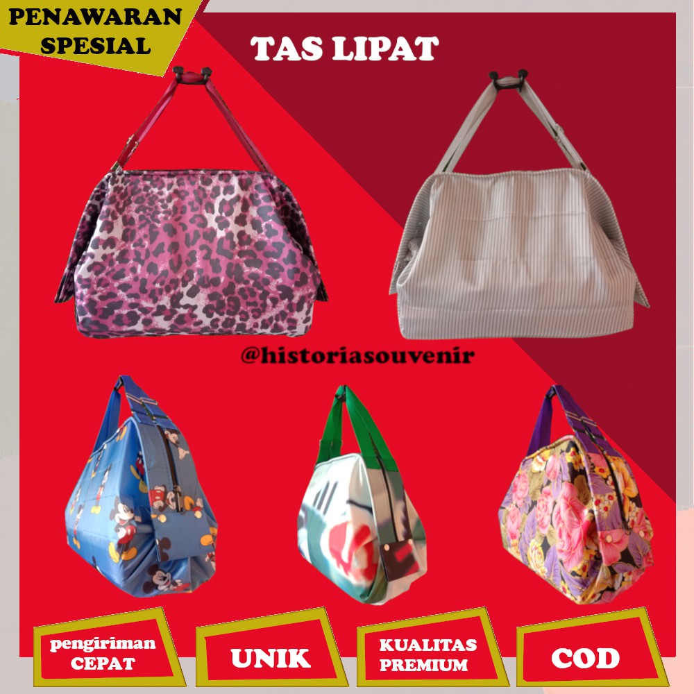 TAS LIPAT BANDUNG/TAS LIPAT PARASUT/TAS LIPAT WANITA/SOUVENIR MURAH Shopee Indonesia