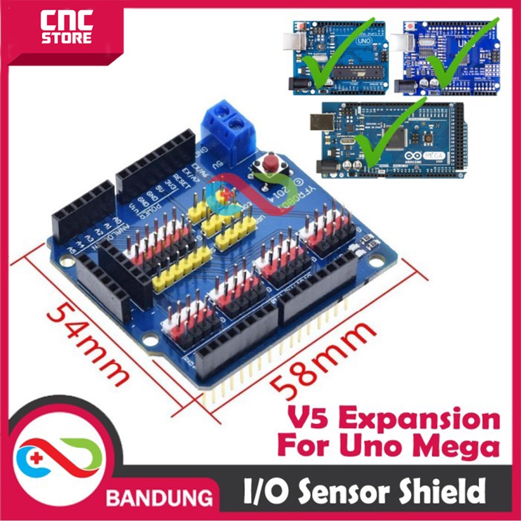 Jual ARDUINO UNO EXPANSION BOARD SENSOR SHIELD V5.0 FOR UNO R3 MEGA