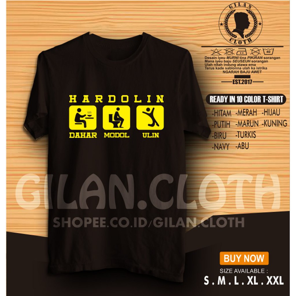 Kaos Kata Bahasa Sunda Hardolin Dahar Modol Ulin - Maukaos | Shopee  Indonesia