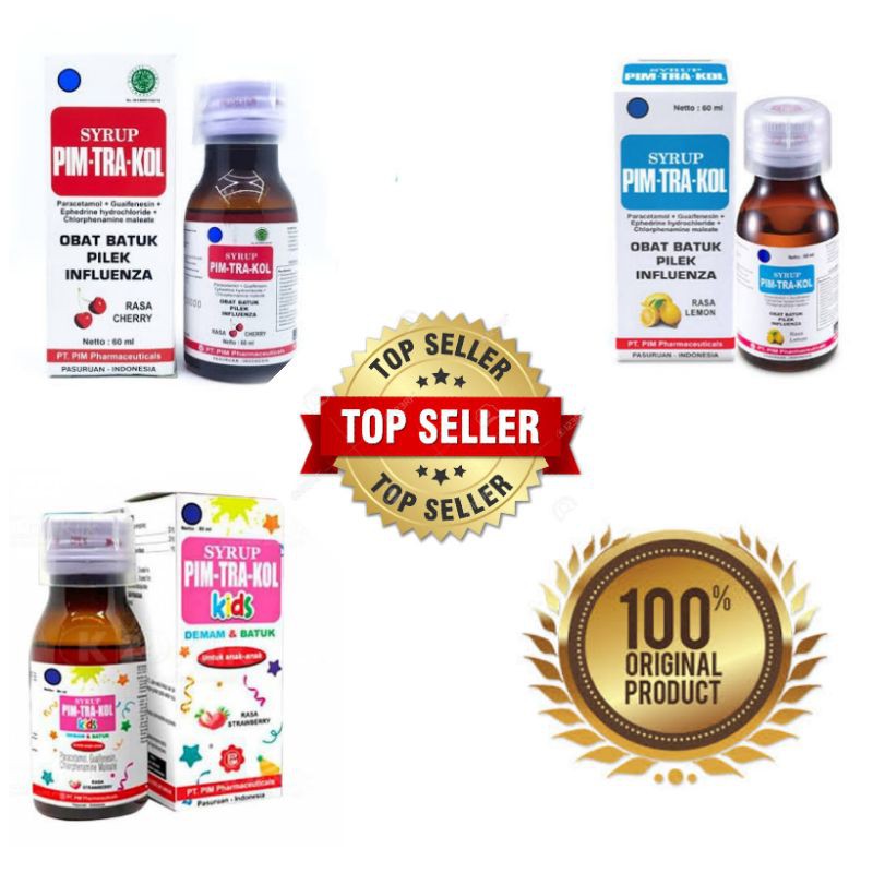 Pimtrakol 3wrn panas batuk pilek MERAH,BIRU,PINK(KIDS) | Shopee Indonesia