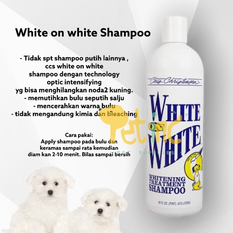 Jual Ccs chris christensen white on white dog shampoo Shopee Indonesia