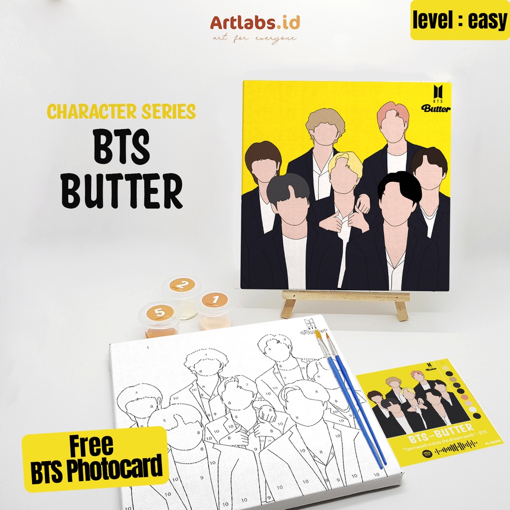 Jual BUTTER BTS Paint By Number 10 Color [Character Series] Artlabs