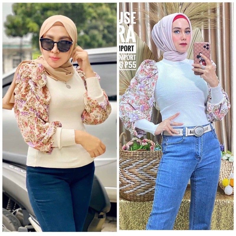 Jual Atasan pluffy Zara import(ada nametag Zara) Shopee Indonesia