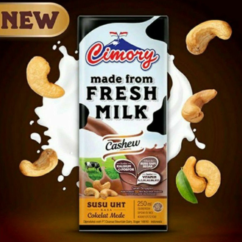 Jual Susu Cimory Fresh Milk Uht Cashew 250 Ml | Shopee Indonesia