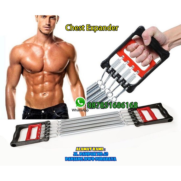 Per Chest Expander Expanper Alat Olahraga Alat Gym No Barbell Dumbell |  Shopee Indonesia