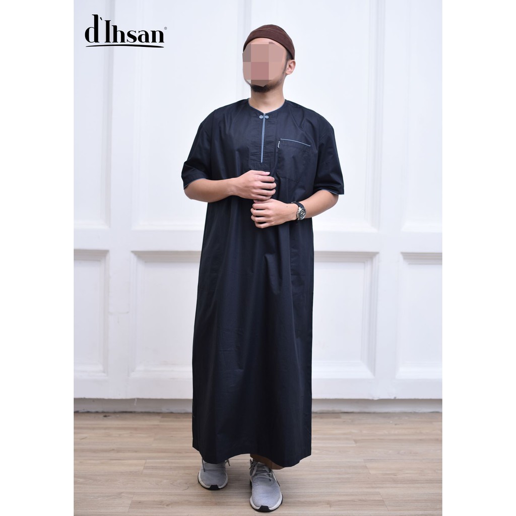 Baju Gamis Pria Lengan Pendek / Jubah Pria Lengan Pendek / Baju Muslim