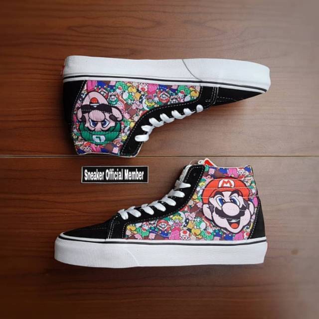 Sepatu NINTENDO x Vans SK8 HI High Super Mario Luigi BNIB Original