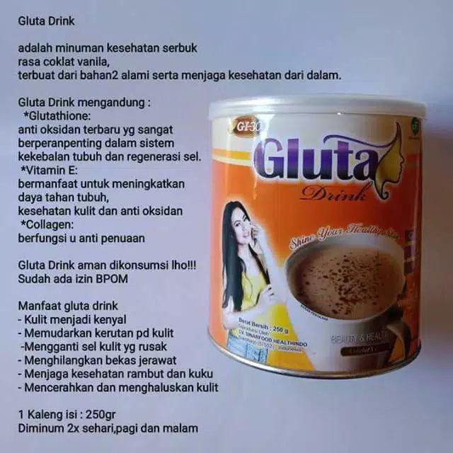 Jual Gluta Drink Susu Pemutih Kulit Badan Rasa Coklat | Shopee Indonesia