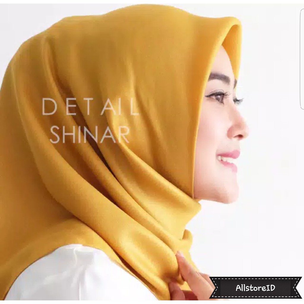 Jilbab Segi Empat Shinar Glamour Glitter Polos ANSANIA ORIGINAL