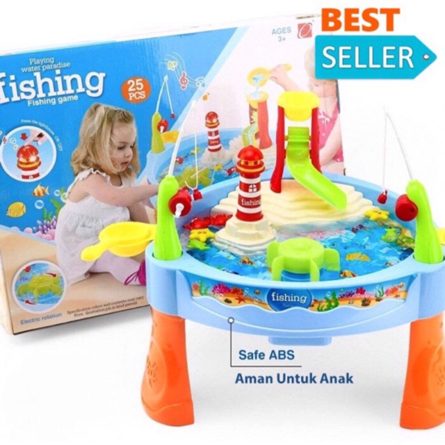 Jual [Semuajual]Mainan Anak Water Fishing Paradise Fishing Game Mainan Interaktif Pancingan Ikan | Shopee Indonesia