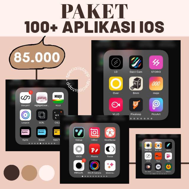 Paket Lengkap 100+ Aplikasi App Editor iOS iPhone / iPad FullPack
