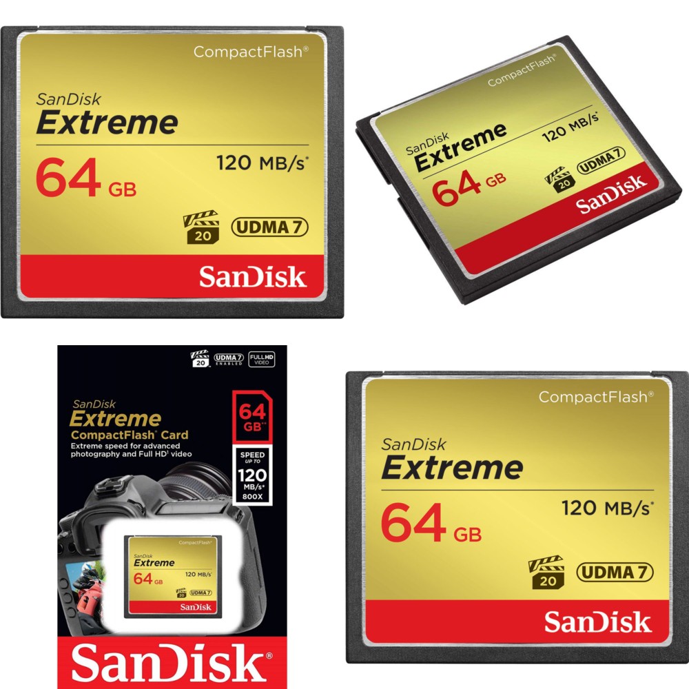 Jual Sandisk Extreme Compact Flash Card Vgp-20 (120Mb/S) 64Gb - Sdcfxsb-064G | Shopee Indonesia