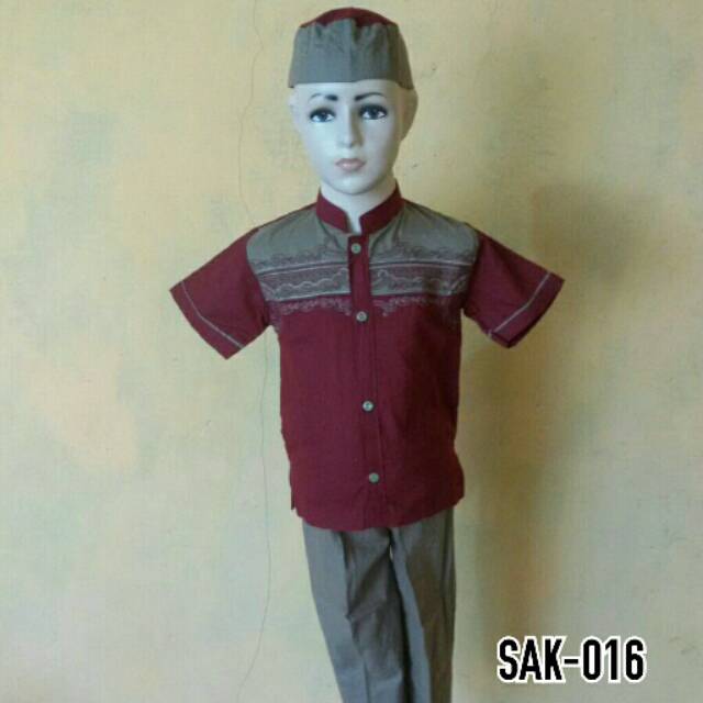 Freeongkir Setelan Baju Anak Muslim Set Peci Celana Baju Koko Anak Murah  Tanah Abang Jakarta SAK 016 | Shopee Indonesia