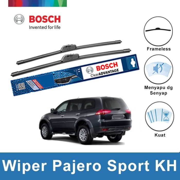 Bosch Sepasang Wiper Mobil Pajero Sport KH Frameless Clear Advantage 21