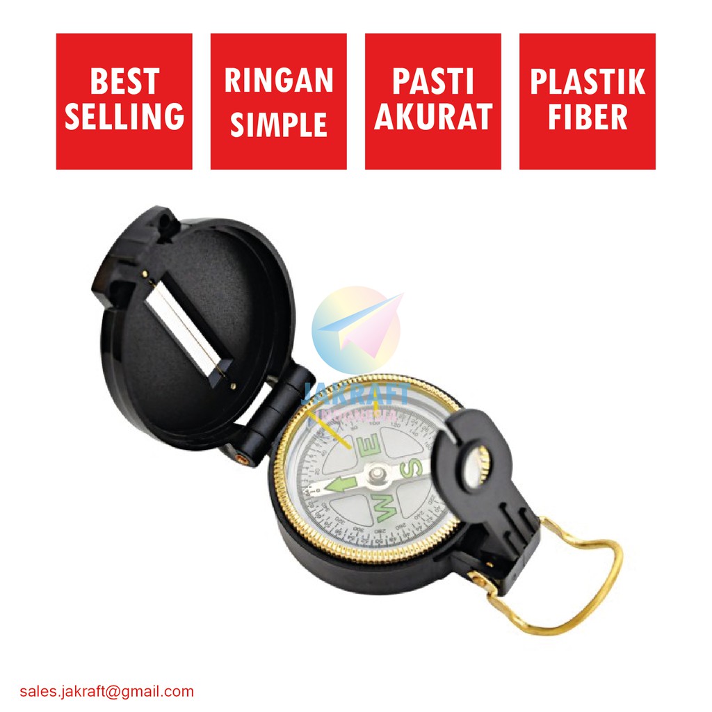 (1 Pcs) Kompas Bidik Petunjuk Arah Mata Angin Lensatic Compass JOYKO CO