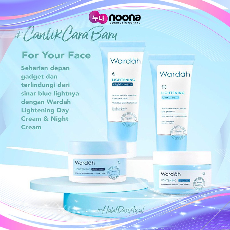 Jual WARDAH LIGHTENING DAY CREAM / NIGHT CREAM / DAY GEL 20ML & 30GR