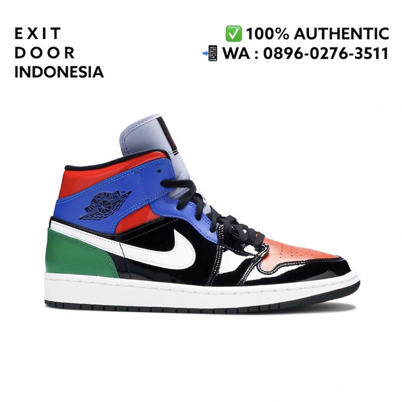 Jual Nike Air Jordan 1 Mid Se Multicolor Patent 100% Authentic | Shopee Indonesia