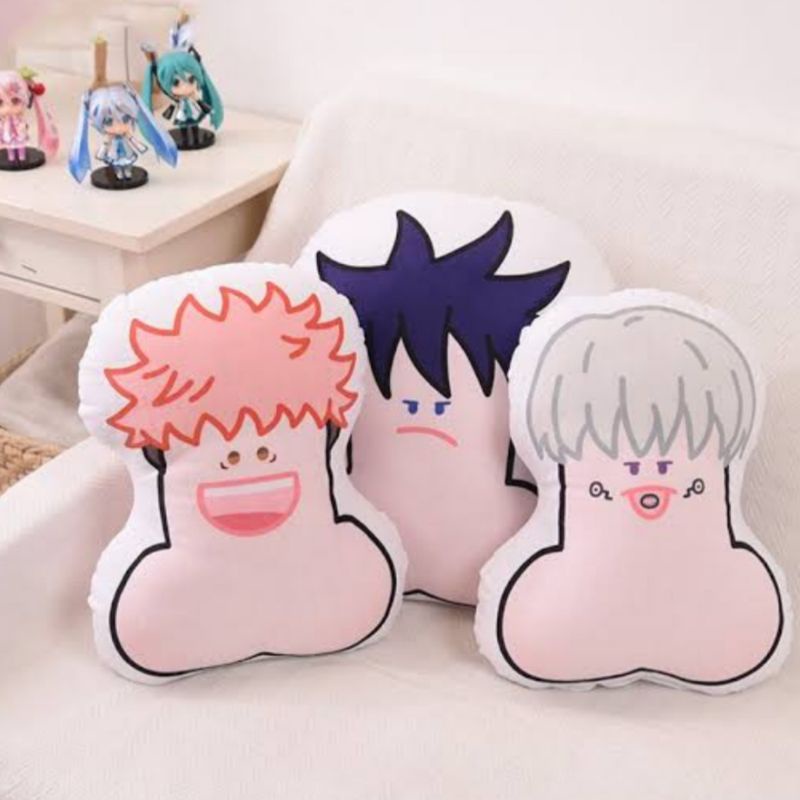 Jual d!ck bantal jujutsu kaisen pillow character gojo satoru, megumi