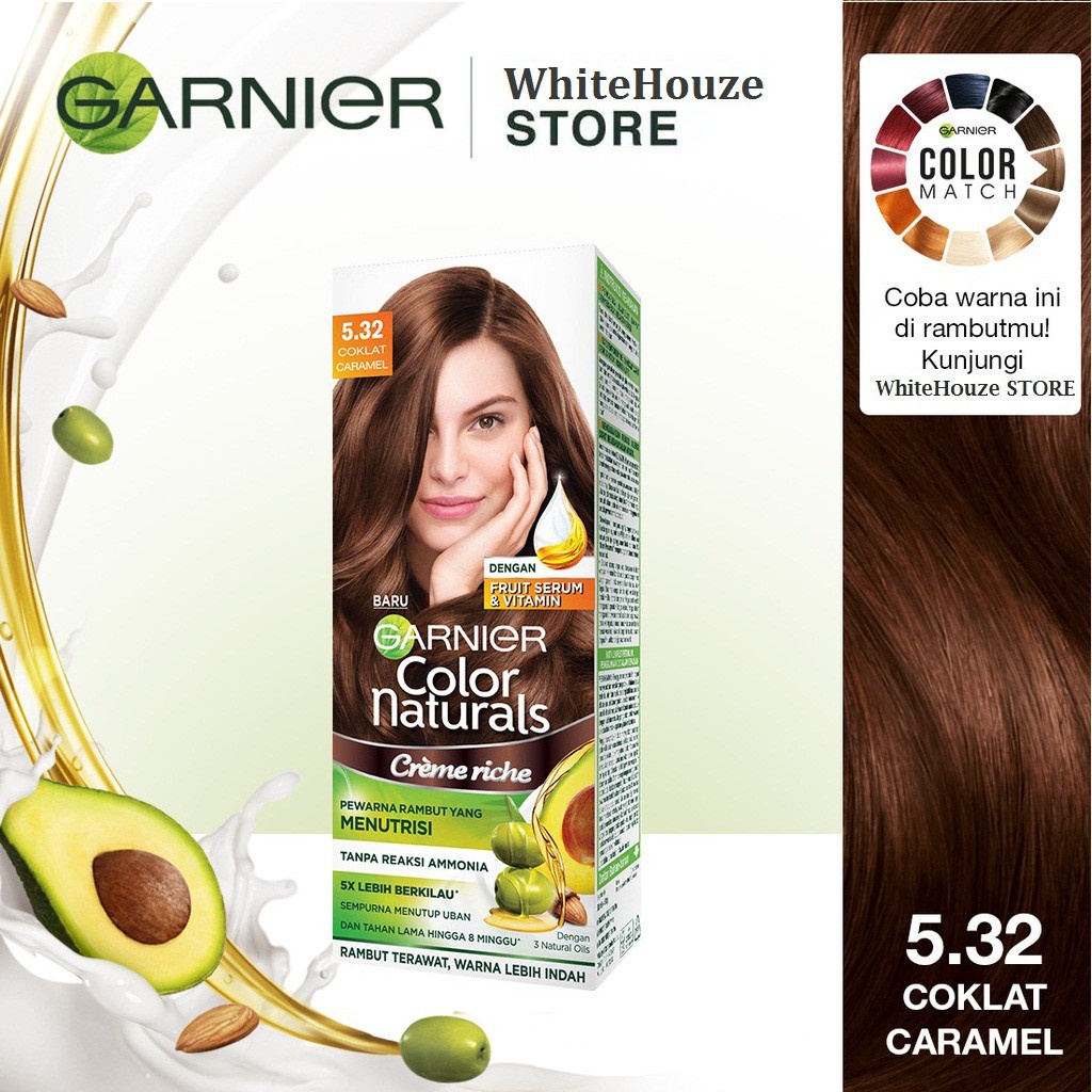 Jual Garnier Hair Color Natural 5.32 Caramel Brown Pewarna Rambut Cat Rambut Cb | Shopee Indonesia