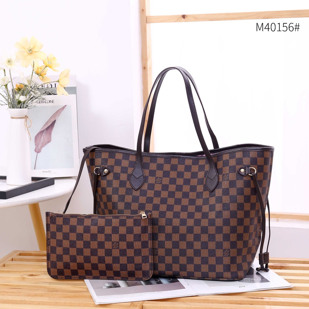 Jual Tas Louis Vuitton Lv Neverfull Damier M40156 Cvb 50 Batam Impor Original Fashion Branded Reseller | Shopee Indonesia