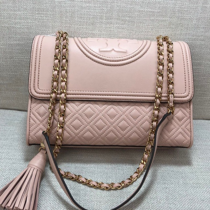 Tas bahu wanita 27 cm pink / biru tua, harga 1 buah.