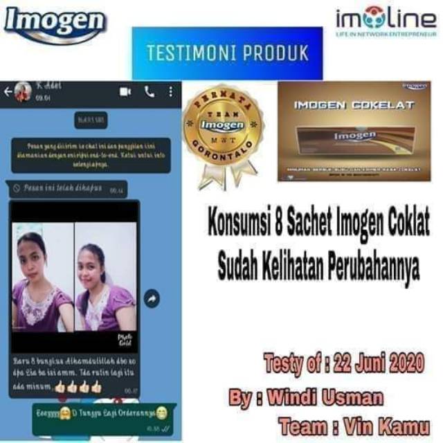 Jual Imogen Coklat Penggemuk Bpom (Nutrisi Kulit Dan Nafsu Makan) | Shopee Indonesia