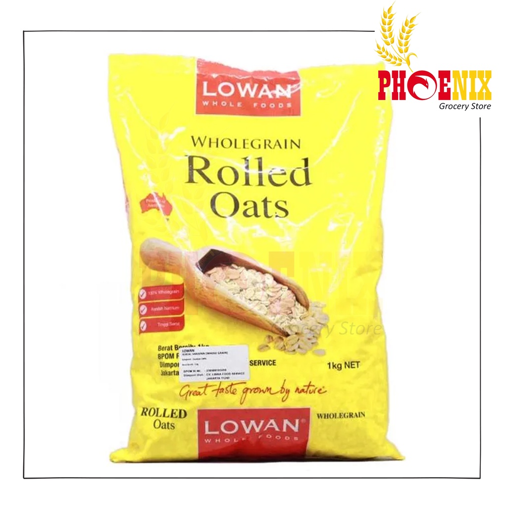 Jual Sereal lowan whole grain rolled oats 1 Kg Shopee Indonesia