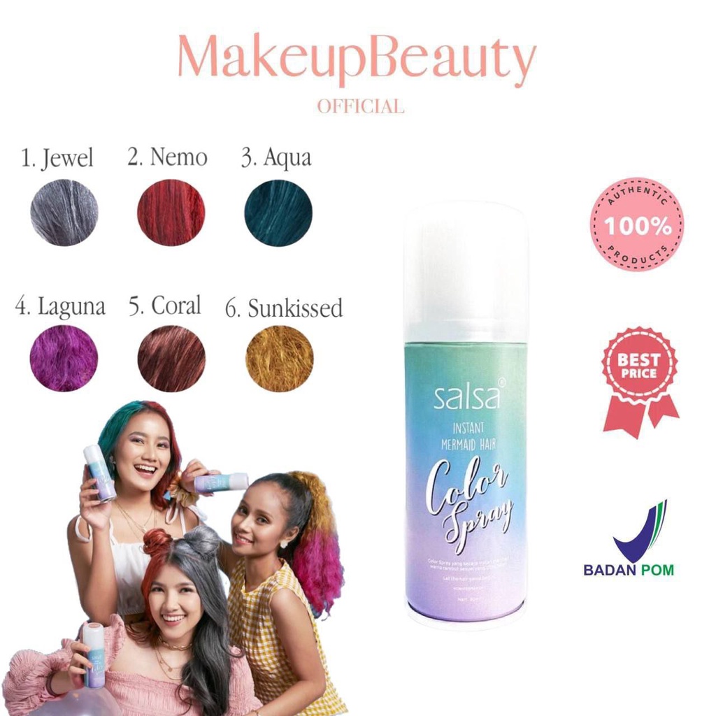 Jual SALSA Instant Mermaid Hair Color Spray 80ml Semir Rambut
