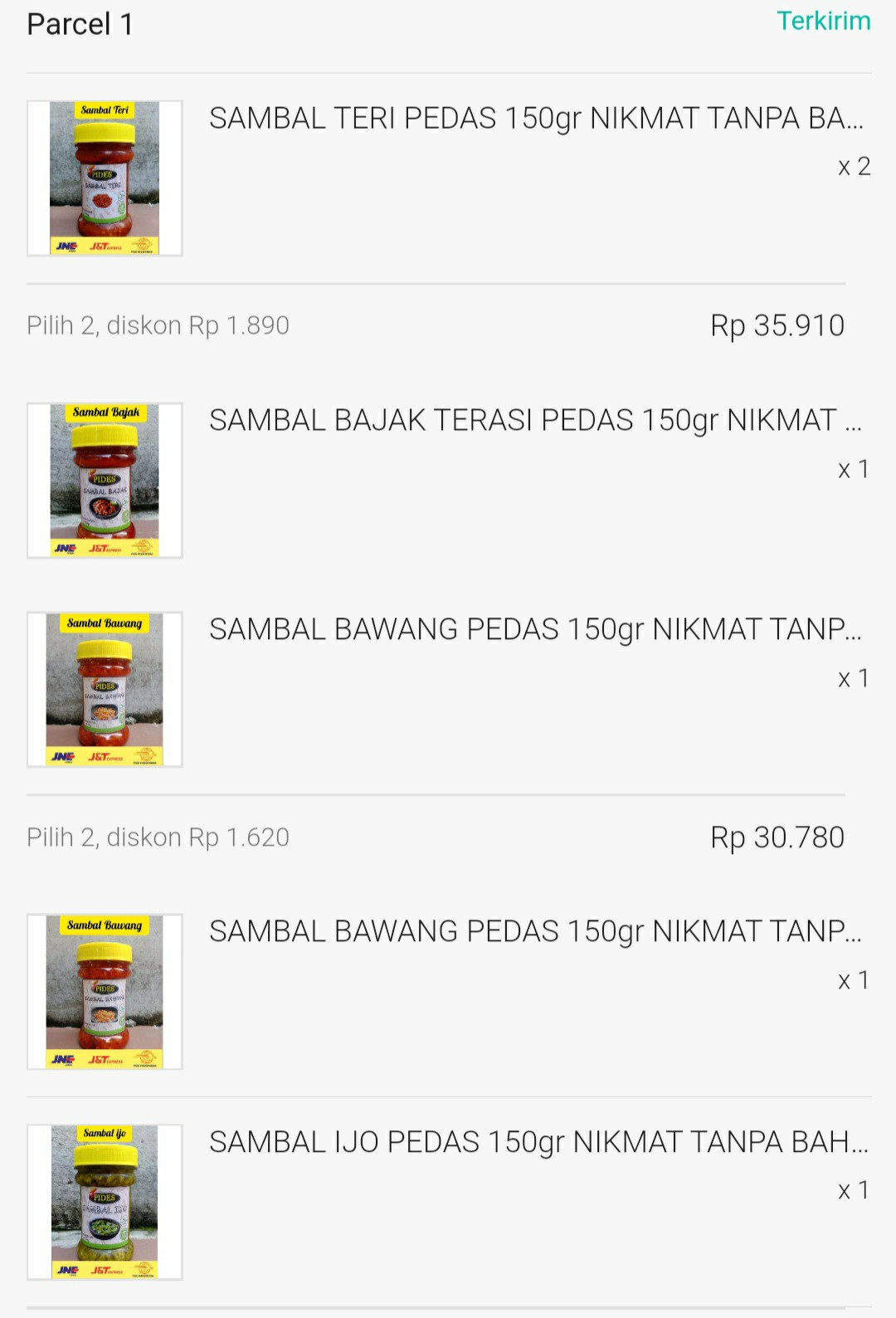 SAMBAL BAJAK TERASI PEDAS 150gr NIKMAT TANPA BAHAN ...