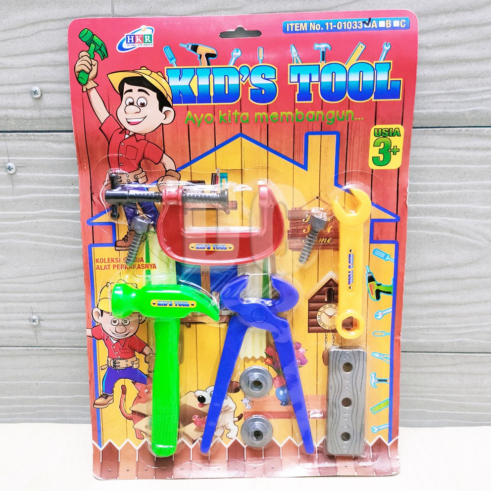 Jual Mainan Anak Kid's Tool | Mainan Alat Pertukangan | Mainan Perkakas Tukang | Shopee Indonesia