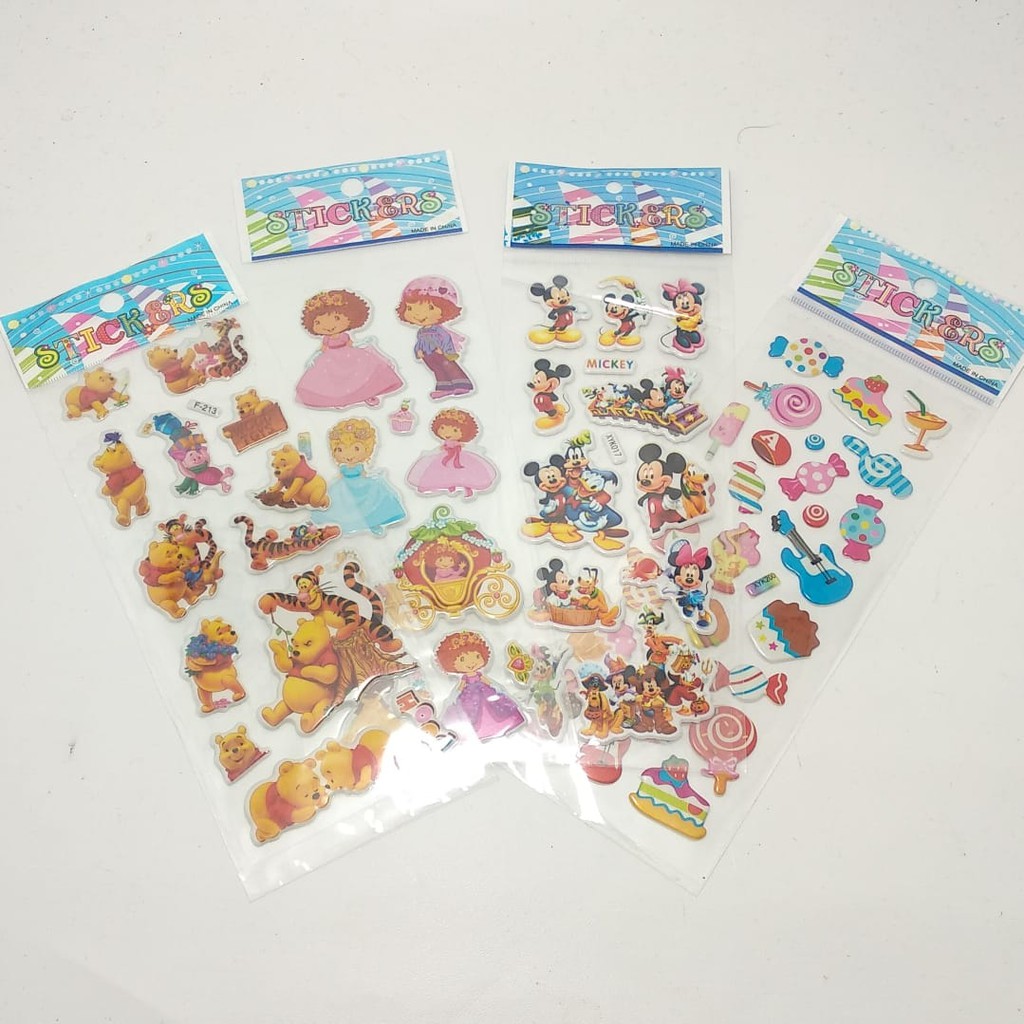 Jual Mainan Stiker Anak Timbul Kartun / Sticker Hp Timbul / Stiker Koleksi Murah / Stiker Anak Lucu | Shopee Indonesia