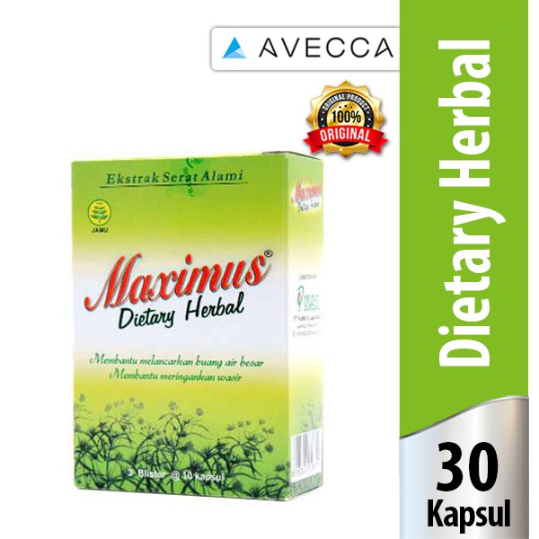 Maximus Dietary Herbal 30 Kapsul / Detox / Pencahar Alami