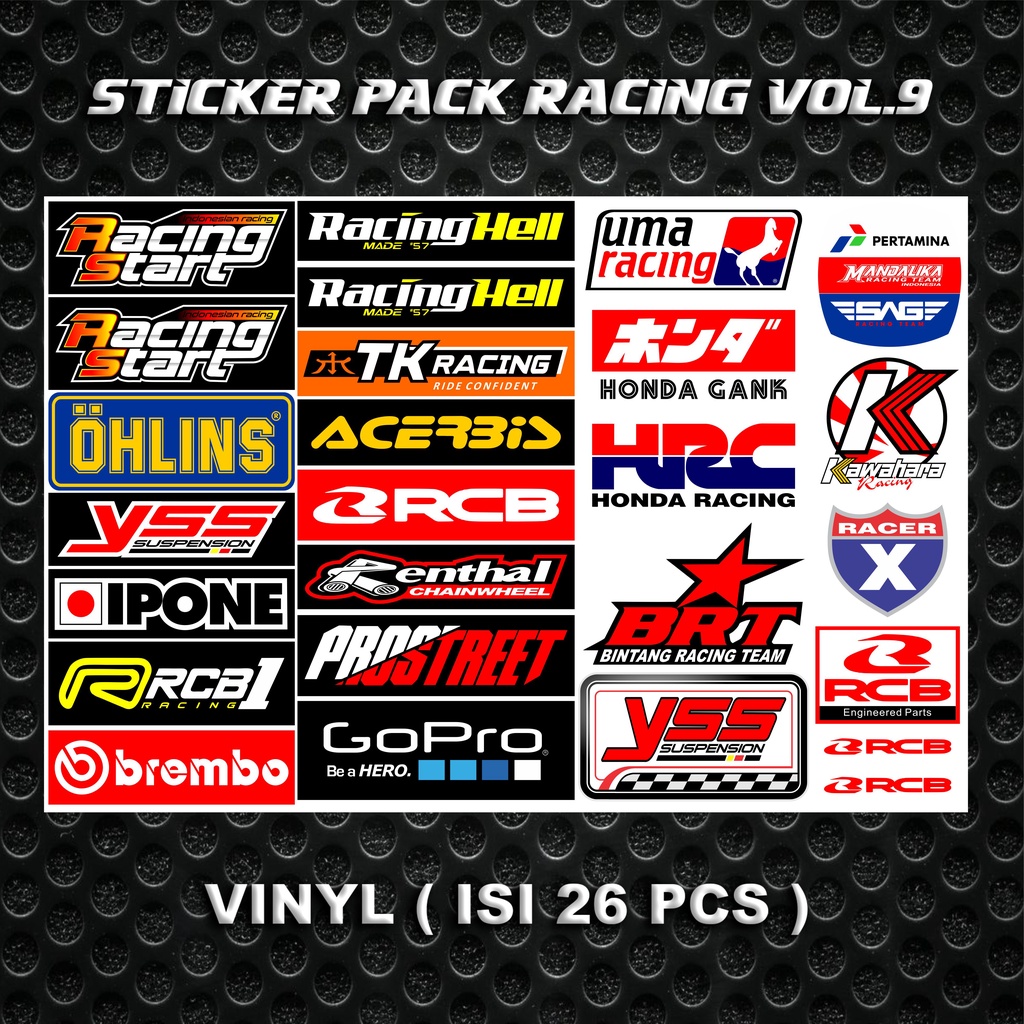 Jual Sticker Racing / Stiker Motor / Logo Motor / Variasi / Stiker Balap Vol.9 | Shopee Indonesia