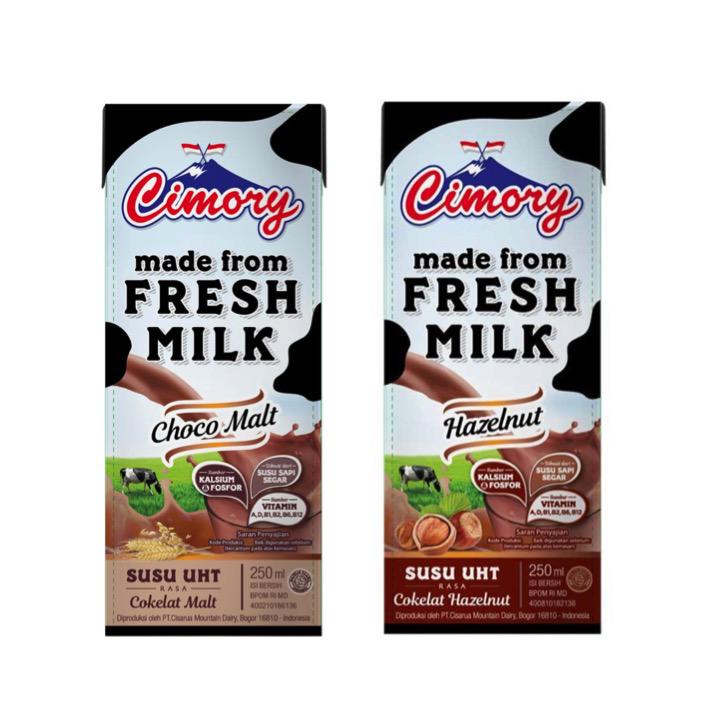 Jual Cimory Uht Milk Choco Malt 250 Ml + Cimory Uht Milk Hazelnut 250 Ml | Shopee Indonesia