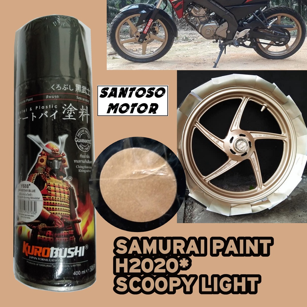 Jual Samurai Paint H2020 Scoopy Light Coklat Muda Mocha Scoopy Cat Semprot High Quality | Shopee Indonesia