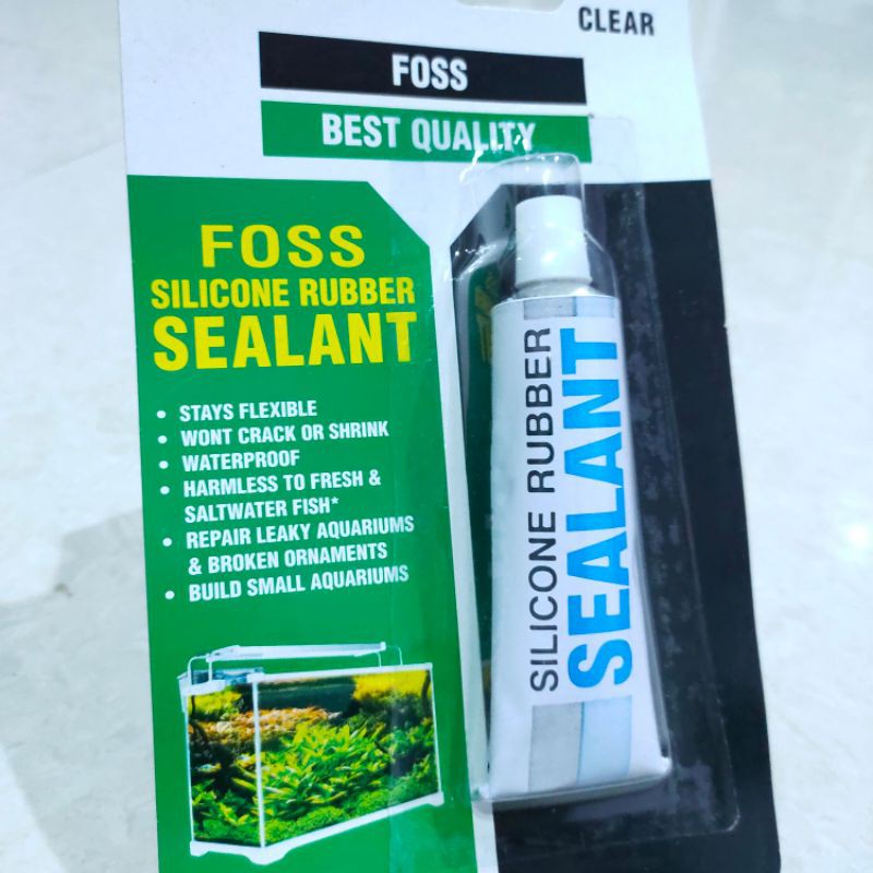Jual Lem FOSS SILICONE RUBBER SEALANT 30 gram Lem kaca Aqurium