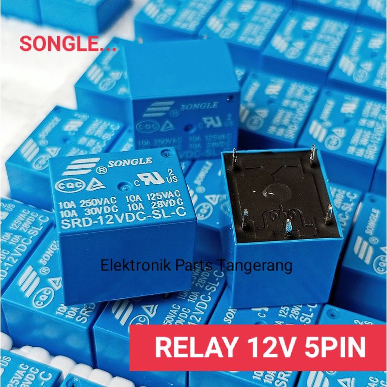 Jual RELAY 12VOLT 5PIN SONGLE RELAY 12V 5 PIN RELAY 12 VOLT 5 KAKI