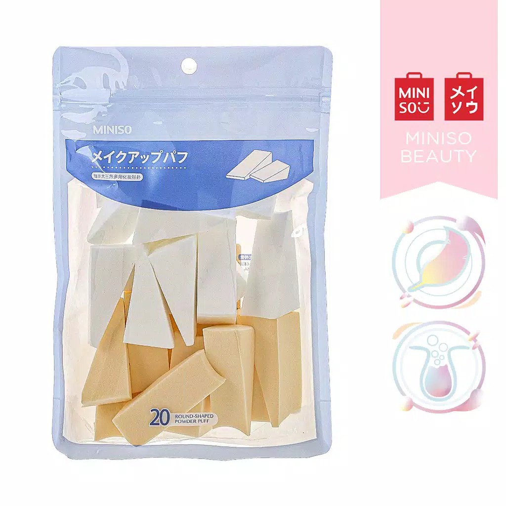 Jual BEAUTY BLENDER MINISO/Miniso Official Triangular Makeup Puff