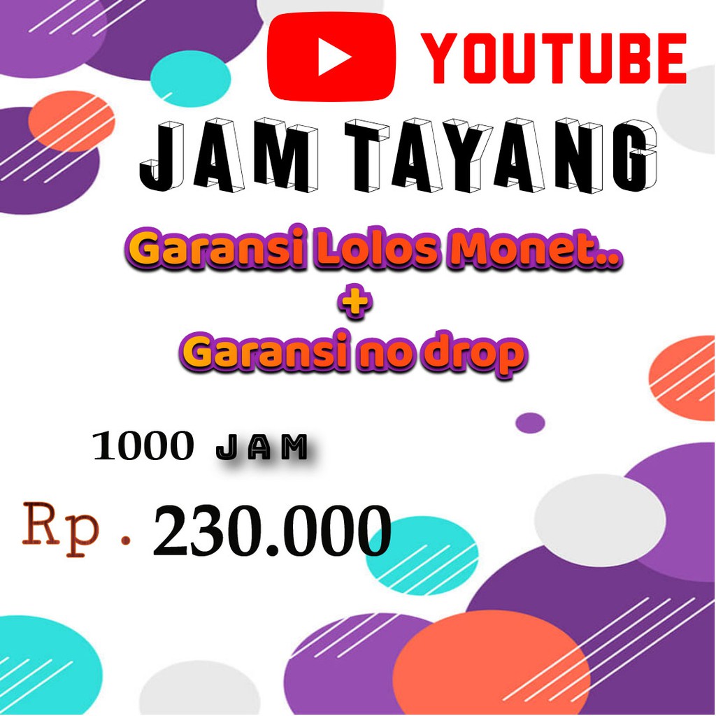 JAM Tayang Youtuube di Jamin Bisa Monet dan Garansi 30 Hari No Drop |  Shopee Indonesia