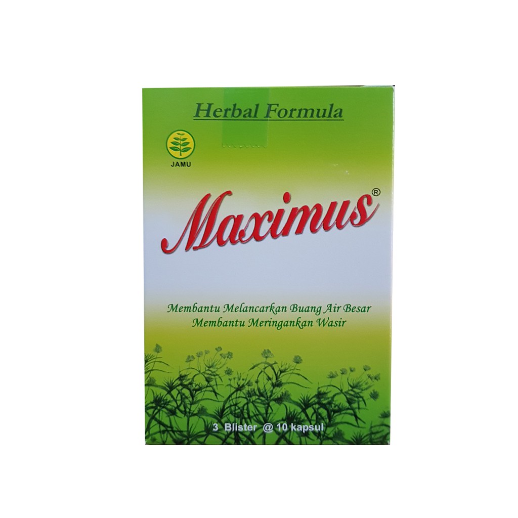 MAXIMUS HERBAL ISI 30 CAPSULE Shopee Indonesia