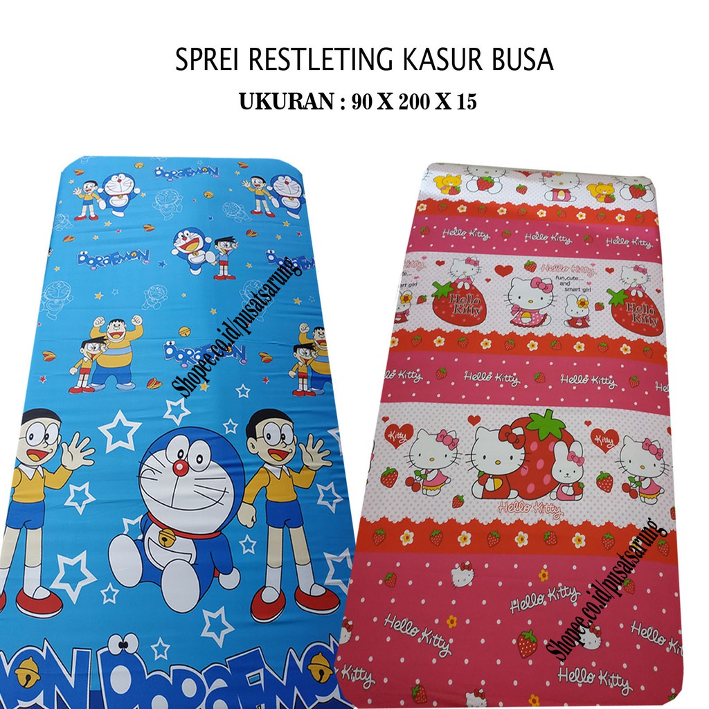 sarung kasur busa resleting karakter kartun uk 90 x 200 x