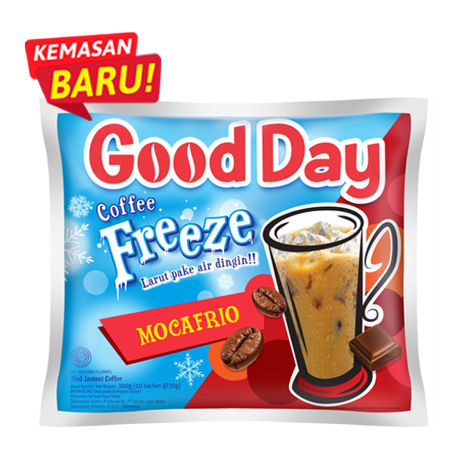 Good Day Kopi Freeze Mocafrio Bag (10 Sachet Berat 30 Gram) Shopee