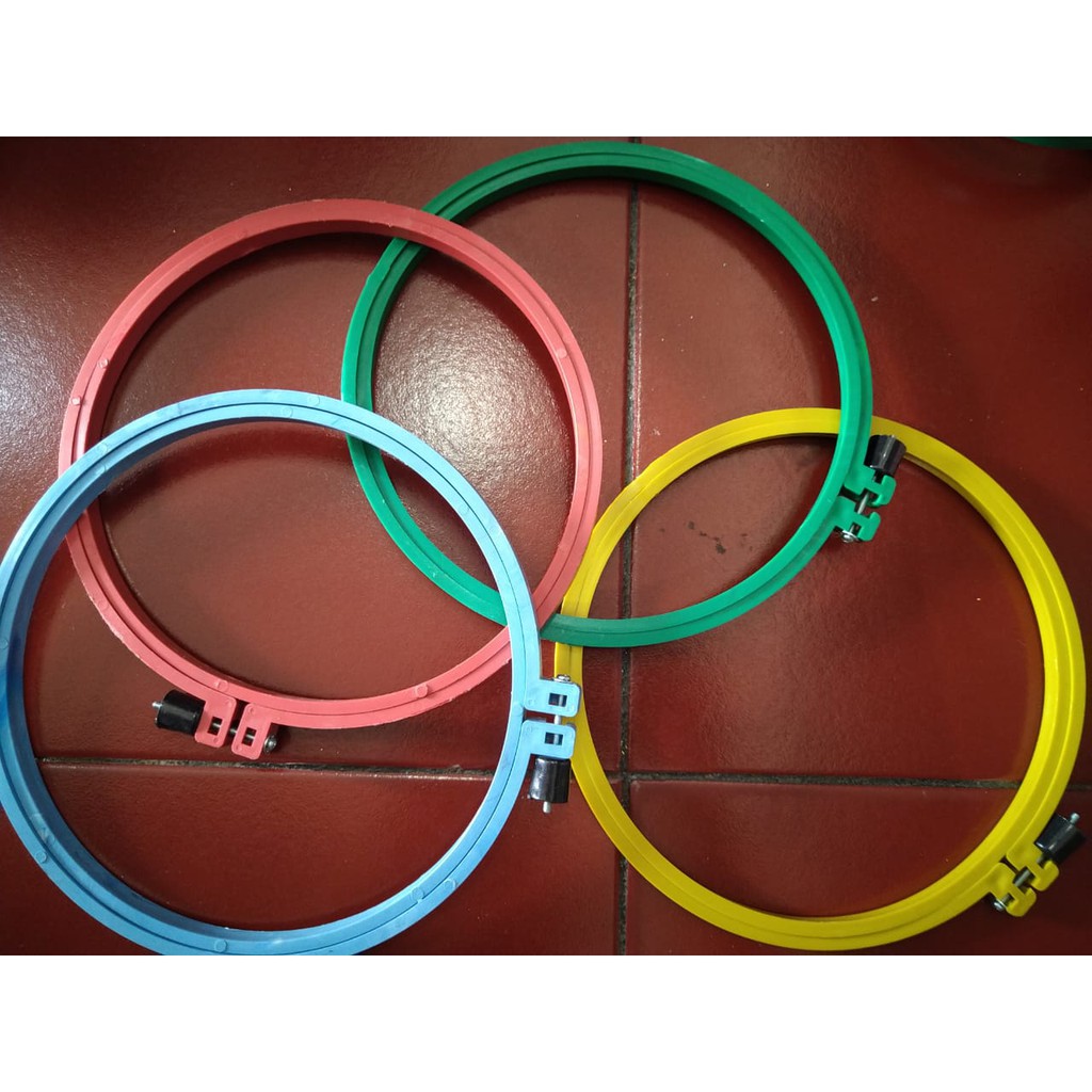 BLENGKER / PEMBIDANG SULAM / RING SULAM / EMBROIDERY HOOPS PLASTIK DIAMETER  20 CM | Shopee Indonesia