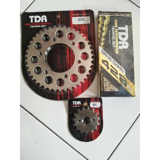 GEAR GIR SET RANTAI TDR VIXION R15 XABRE JUPITER MX KING BYSON TDR ORI